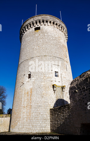 Il 'Tour des Archives' nel Jardin des Arts, Vernon, Eure, Francia, costruito da Enrico Beauclerc nel 1123, figlio di Guglielmo il Conquistatore Foto Stock