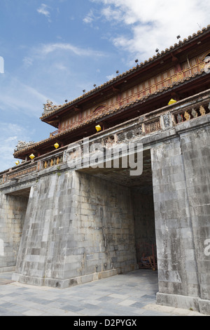 Ingresso alla cittadella imperiale, la tonalità, il Sito Patrimonio Mondiale dell'UNESCO, Vietnam, Indocina, Asia sud-orientale, Asia Foto Stock