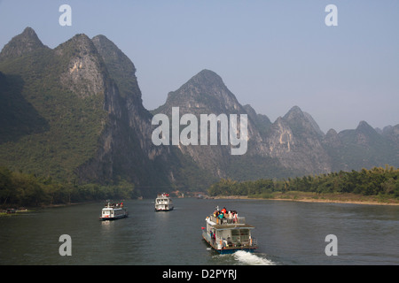 Il Fiume Li, Guilin, Guangxi, Cina e Asia Foto Stock