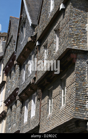 Abitazioni famose in Ange de Guernisac street, Morlaix, Finisterre, Bretagna, Francia, Europa Foto Stock