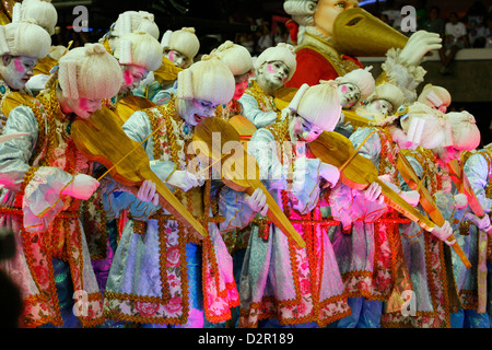 Sfilata di Carnevale al Sambodrome, Rio de Janeiro, Brasile, Sud America Foto Stock