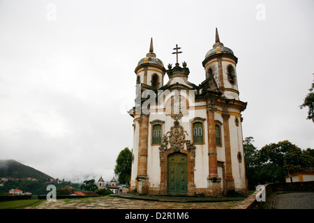 Sao Francisco de Assis chiesa, Ouro Preto, Sito Patrimonio Mondiale dell'UNESCO, Minas Gerais, Brasile, Sud America Foto Stock