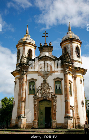 Sao Francisco de Assis chiesa, Ouro Preto, Sito Patrimonio Mondiale dell'UNESCO, Minas Gerais, Brasile, Sud America Foto Stock