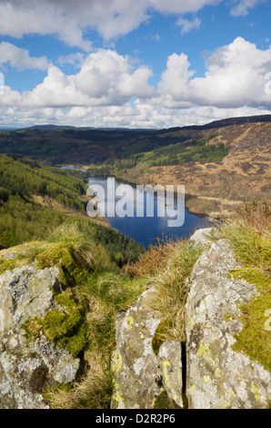 Glen Trool, visto dal bianco Bennan, Dumfries and Galloway, Scotland, Regno Unito, Europa Foto Stock
