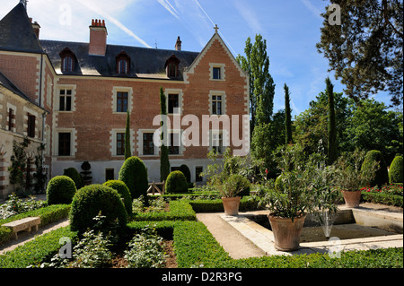 Giardino rinascimentale, Clos Luce, Parc Leonardo da Vinci, Amboise, Indre-et-Loire, Valle della Loira, Centro, Francia Foto Stock