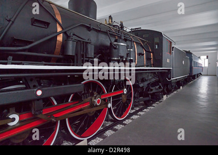 Stalin, treno un regalo a Kim Il Sung, Wonsan Città Mare Orientale di Corea, Corea del Nord Foto Stock