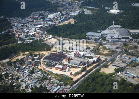 Vista aerea della zona industriale di Manaus, Amazonas, Brasile, Sud America Foto Stock