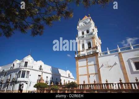 Cattedrale in Plaza 25 de Mayo, Sucre, Sito Patrimonio Mondiale dell'UNESCO, Bolivia, Sud America Foto Stock