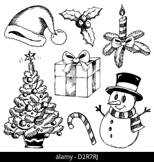 Natale disegni stilizzati 1 - foto illustrazione. Foto Stock