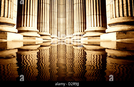 Close-up di colonne classiche Foto Stock