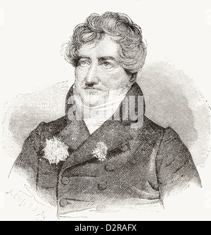 Georges Chrétien Léopold Dagobert Cuvier, 1769 - 1832, aka Georges Cuvier. Il naturalista francese e zoologo. Foto Stock