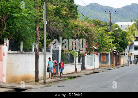 Suburban street scene, port louis, Maurizio Foto Stock