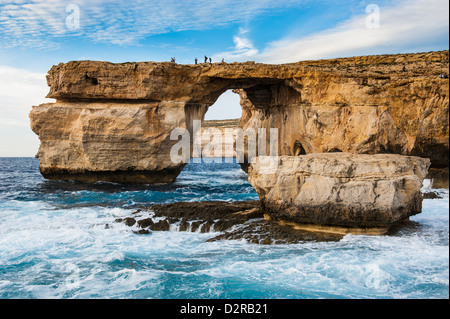 Mare famoso arch, Azure Window, Gozo, Malta, Mediterraneo, Europa Foto Stock