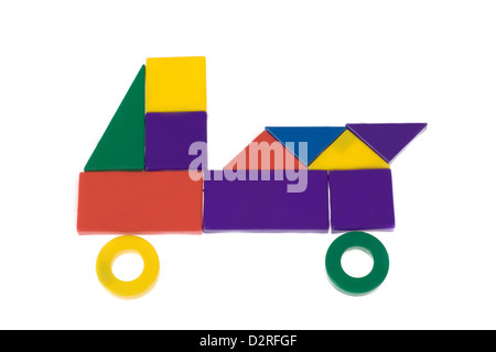 Auto da blocchi di plastica Foto Stock