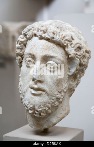 Asia, Turchia, Anatolia, Selcuk, museo di Efeso, capo dell'imperatore Commodo Foto Stock