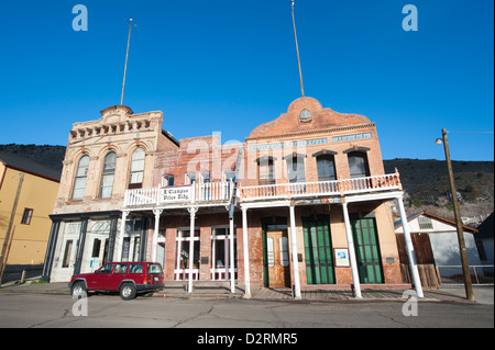 Stati Uniti d'America, Nevada. Minatore storico dell'Unione Hall Virginia City, Nevada. Foto Stock