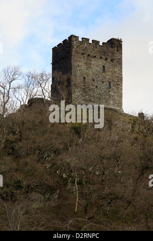 Il castello di Dolwyddelan vicino Moel Siabod, Snowdonia Foto Stock