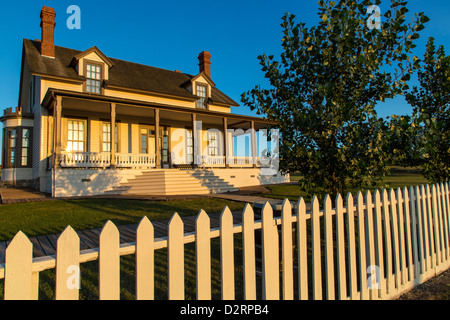 Custer house a Fort Lincoln parco dello stato in Mandan, il Dakota del Nord, STATI UNITI D'AMERICA Foto Stock