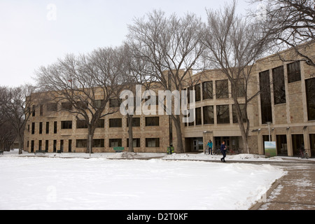 Geologia e biologia edifici university of Saskatchewan Saskatoon in inverno in Canada Foto Stock