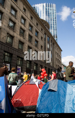 Le scene del G20 proteste a Londra nel 2009 Foto Stock