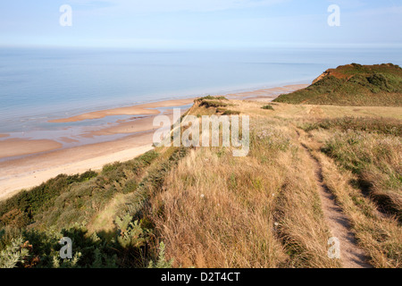 Cliff percorso da Cromer a Overstran, Norfolk, Inghilterra, Regno Unito, Europa Foto Stock