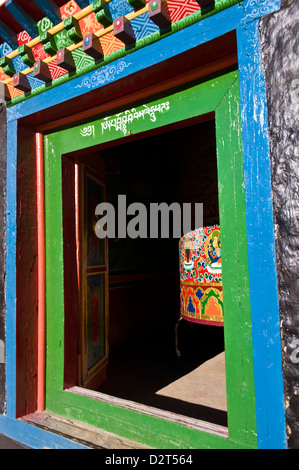 Namche Gompa (monastero), Namche Bazaar, Solu Regione Khumbu, in Nepal, in Asia Foto Stock