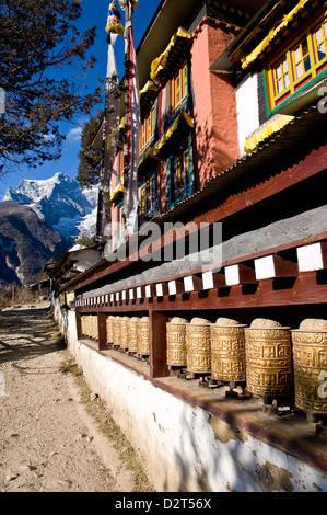 Namche Gompa (monastero), Namche Bazaar, Solu Regione Khumbu, in Nepal, Himalaya, Asia Foto Stock
