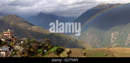 Ghandruk, 1990 metri, Annapurna Himal, Nepal, Himalaya, Asia Foto Stock