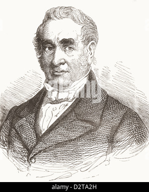 George Stephenson, 1781 - 1848. Inglese ingegnere civile e ingegnere meccanico. Foto Stock