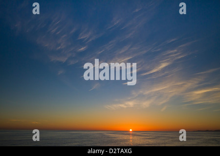 Sunrise, Golfo di California (Mare di Cortez), Baja California, Messico, America del Nord Foto Stock