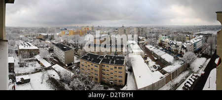 Vista aerea di Lodz (Łódź) cityscape - Polonia Foto Stock