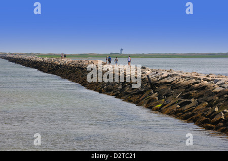 Interruttore d'onda jetty di Cape Cod, Massachusetts, STATI UNITI D'AMERICA Foto Stock