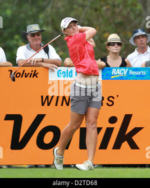 Queensland, Australia. Il 1 febbraio 2013. STACEY KEATING (AUS) tour europeo, azione dal giorno 1 del Volvik RACV Ladies Masters 2013, Royal Pines Resort, Queensland. Credit: Azione Plus immagini di Sport / Alamy Live News Foto Stock