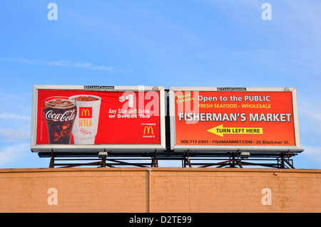 McDonalds Coca Cola pubblicità tramite Affissioni Foto Stock