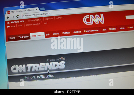 CNN tendenze screenshot del sito web Foto Stock