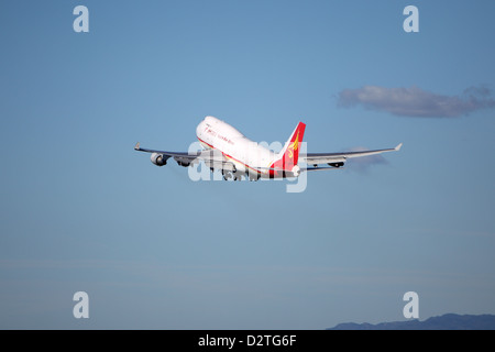 Fiume Yangtze Express Boeing 747 decollo dall'Aeroporto di Los Angeles il 28 gennaio, 2013 Foto Stock