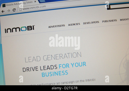 Inmobi.com screenshot del sito web Foto Stock
