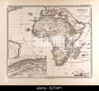 Africa mappa Foto Stock