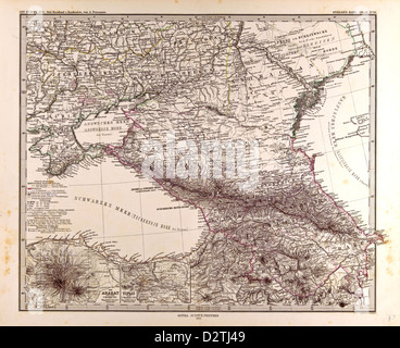 Mappa di Russia Foto Stock