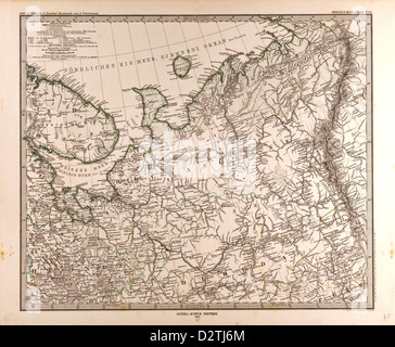 In Europa orientale la Russia mappa 1873 del XIX secolo Foto Stock