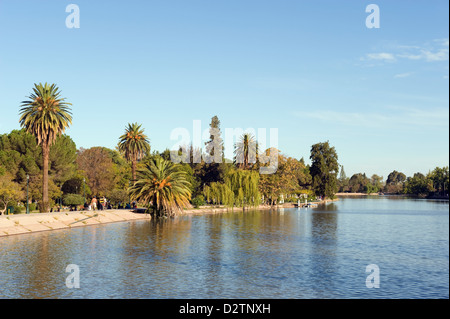 Il lago nel Parque San Martin generale, Mendoza, Argentina, Sud America Foto Stock