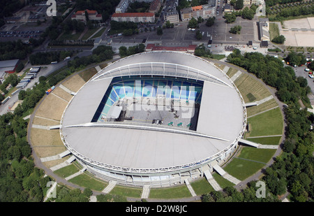 Leipzig, Germania, vista aerea del Central stadium di Lipsia Foto Stock