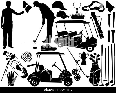 Set Golf Foto Stock