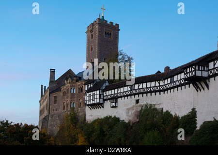 Il Castello di Wartburg, Sito Patrimonio Mondiale dell'UNESCO, Eisenach, Turingia, Germania, Europa Foto Stock