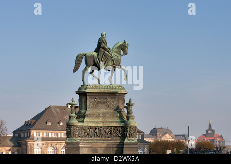 Statua di re Johann (1801-1873) a Dresda, in Germania. Foto Stock