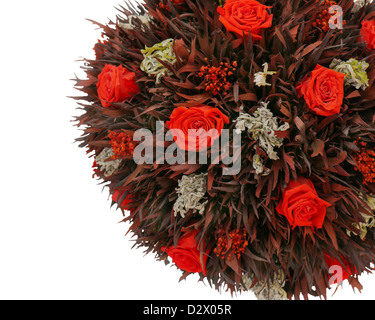 Composizione astratta da red rose a secco Foto Stock