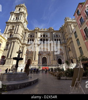 Cattedrale di Malaga Santa Iglesia Catedral Basilica de la Encarnacion Malaga Spagna. Un immagine sei cucita immagine. Foto Stock