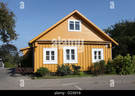 Three-Windowed Karaite Case in lituano di Lake Resort di Trakai Foto Stock