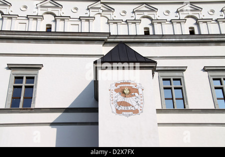 Meridiana sul nuovo palazzo dei Granduchi di Vilnius Foto Stock