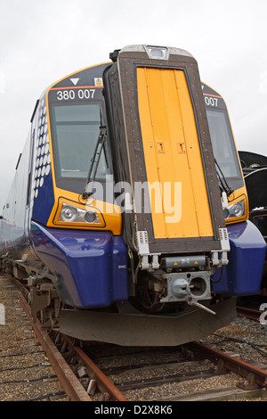 380 007 Scotrail treno Siemens Desiro classe 380 in mostra presso il Museo Nazionale delle Ferrovie Railfest dell evento Foto Stock